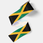 Jamaica-Flagge Satinband (Rückseite)