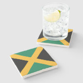 Jamaica-Flagge Steinuntersetzer (Seitenansicht)