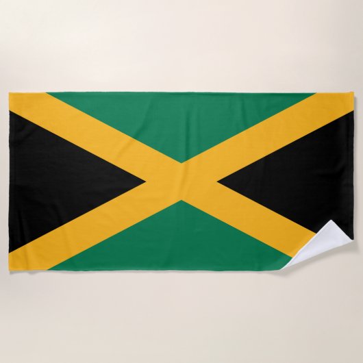 Jamaica-Flagge Strandtuch (Vorderseite)