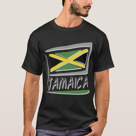 Jamaica-Flagge T-Shirt (Vorderseite)