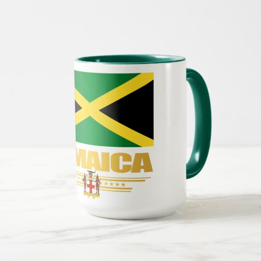 Jamaica-Flagge Tasse (VorderseiteRechts)