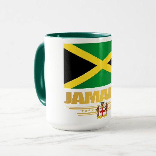 Jamaica-Flagge Tasse (Vorderseite Links)