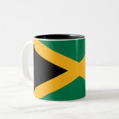 Jamaica-Flagge Zweifarbige Tasse (Vorderseite Links)