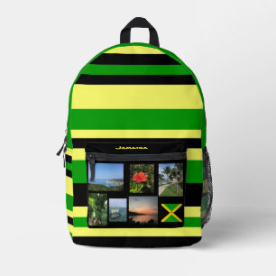 Jamaica Foto Collage Bedruckter Rucksack