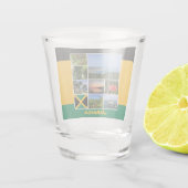 Jamaica Foto Collage Schnapsglas (Rückseite)