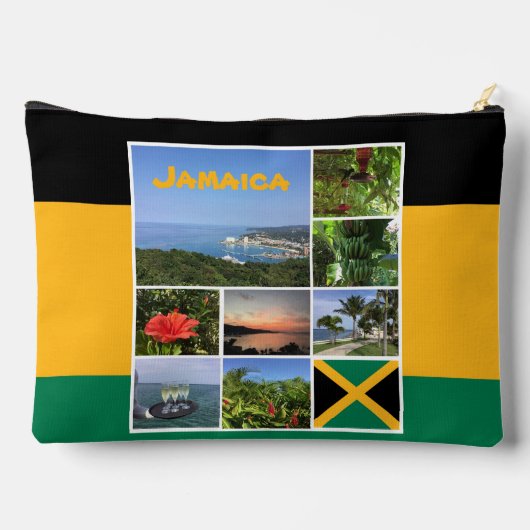 Jamaica Foto Collage Zubehörtasche (Rückseite)
