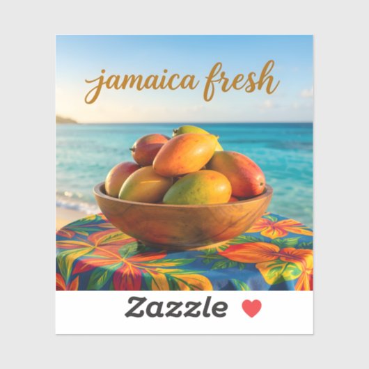 Jamaica fresh mango by the sea aufkleber (Blatt)