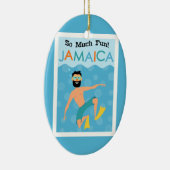 Jamaica Fun Hipster Travel Keramik Ornament (Rechts)