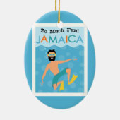 Jamaica Fun Hipster Travel Keramik Ornament (Hinten)