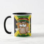 Jamaica Funny Rasta Rauchen Owl Anpassbarer Name Tasse (Links)
