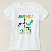 Jamaica Girls Trip 2023 Gruppenabgleich, grüner Te T-Shirt (Design vorne)