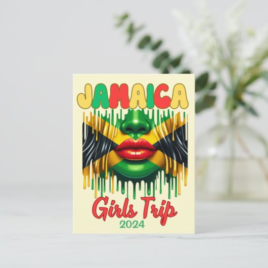 Jamaica Girls Trip 2024 Tropical Beach Abenteuer Postkarte (Stehend Vorderseite)