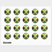 Jamaica-Glossy-Circle-Flag Runder Aufkleber (Blatt)