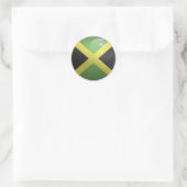 Jamaica-Glossy-Circle-Flag Runder Aufkleber (Tasche)