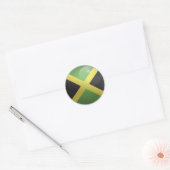 Jamaica-Glossy-Circle-Flag Runder Aufkleber (Umschlag)