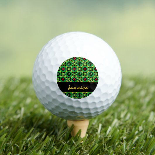 Jamaica Golf Ball, Hearts & Jamaica Flag Mode Golfball (Insitu T-Shirt)