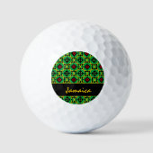 Jamaica Golf Ball, Hearts & Jamaica Flag Mode Golfball (Vorderseite)