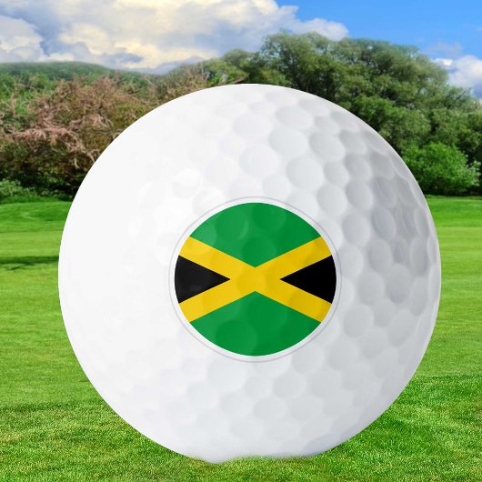 Jamaica Golf Balls, jamaikanische Flaggengolfer /P Golfball