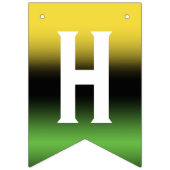 Jamaica Gradient Green Yellow Happy Birthday Wimpelkette (Zweite Fahne)