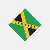 Jamaica Green Black & Gold Jamaikanische Flagge Serviette (Ecke)