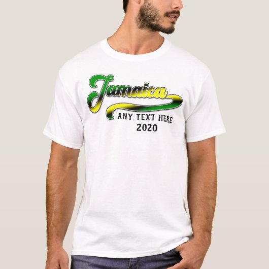 Jamaica Green Black Yellow Cruise Group Matching T-Shirt (Vorderseite)