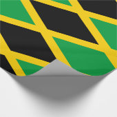 Jamaica Green Black Yellow Geschenkpapier (Ecke)