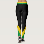 Jamaica Green Gold & Black Jamaican Flag Leggings (Rückseite)