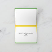 Jamaica Green Gold Caribbean Elegant Dankeskarte (Innenseite)