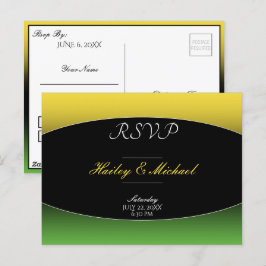 Jamaica Green Gold Caribbean Elegante Wedding UAWG Postkarte