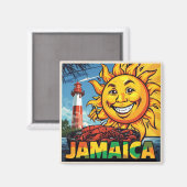 Jamaica happy magnet (Vorderseite/Rückseite)