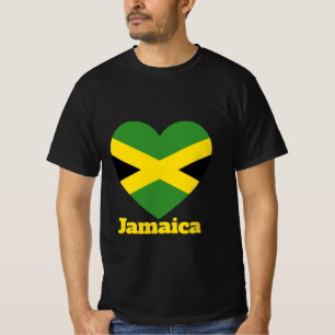 Jamaica Heart Flag T - Shirt
