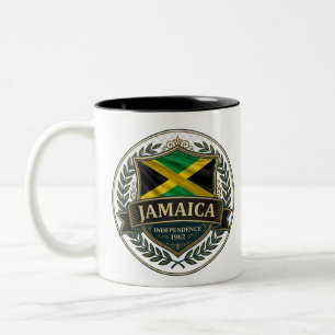 Jamaica Heritage Crest   Karibischer Stolz Zweifarbige Tasse