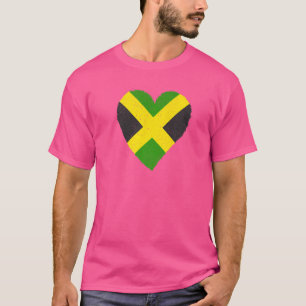 Jamaica Heritage Herz jamaikanische Flagge Prix T-Shirt