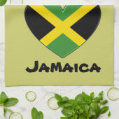 Jamaica-Herzenflagge Handtuch (Gefaltet)