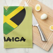 Jamaica-Herzenflagge Handtuch (Viertel Falte)