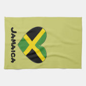 Jamaica-Herzenflagge Handtuch (Horizontal)