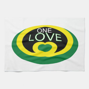 Jamaica Herzstück Fahne eine Liebe Herzdesign Küchentuch