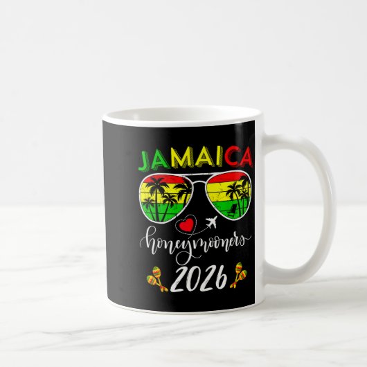 Jamaica Honeymoon 2026 Couple Summer Vacation Matc Kaffeetasse (Rechts)