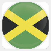 Jamaica-Ikonenflagge Quadratischer Aufkleber (Vorderseite)