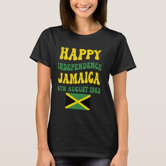 Jamaica Independence Day Proud jamaikanische Flagg T-Shirt (Vorderseite)