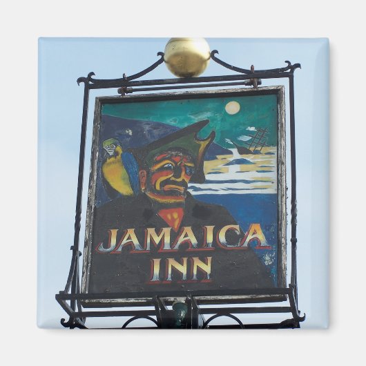 Jamaica Inn Pub Sign Foto Magnet (Vorne)