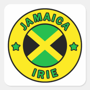 Jamaica Irie Quadratischer Aufkleber