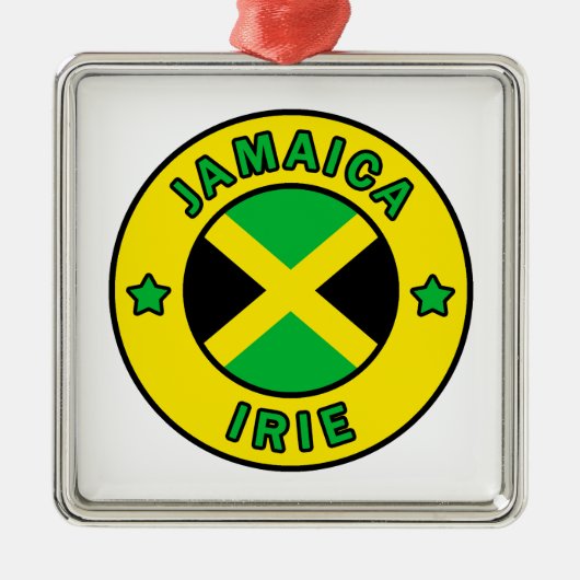 Jamaica Irie Silbernes Ornament (Vorne)