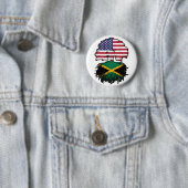 Jamaica Jamaica American USA Tree Roots Flag Button (Beispiel)