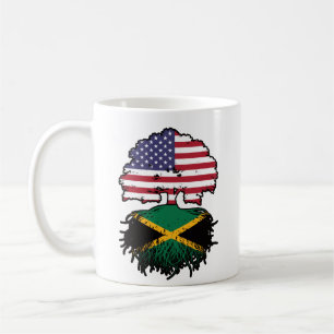 Jamaica Jamaica American USA Tree Roots Flag Kaffeetasse