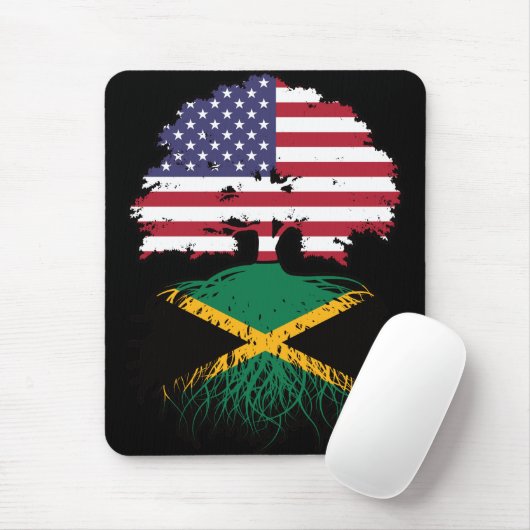 Jamaica Jamaica American USA Tree Roots Flag Mousepad (Mit Mouse)