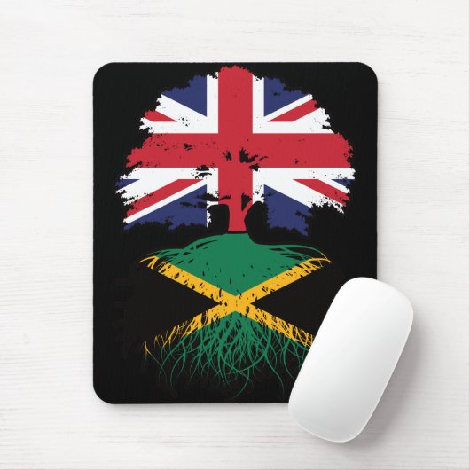 Jamaica Jamaica British UK Tree Roots Flag Mousepad (Mit Mouse)