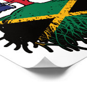 Jamaica Jamaica British UK Tree Roots Flag Poster (Ecke)
