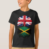 Jamaica Jamaica British UK Tree Roots Flag T-Shirt (Vorderseite)