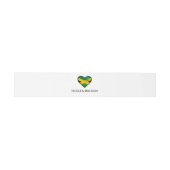 Jamaica Jamaica Flag Heart Wedding Einladungsbanderole (Flach)